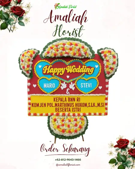Papan Bunga Pernikahan Tiron